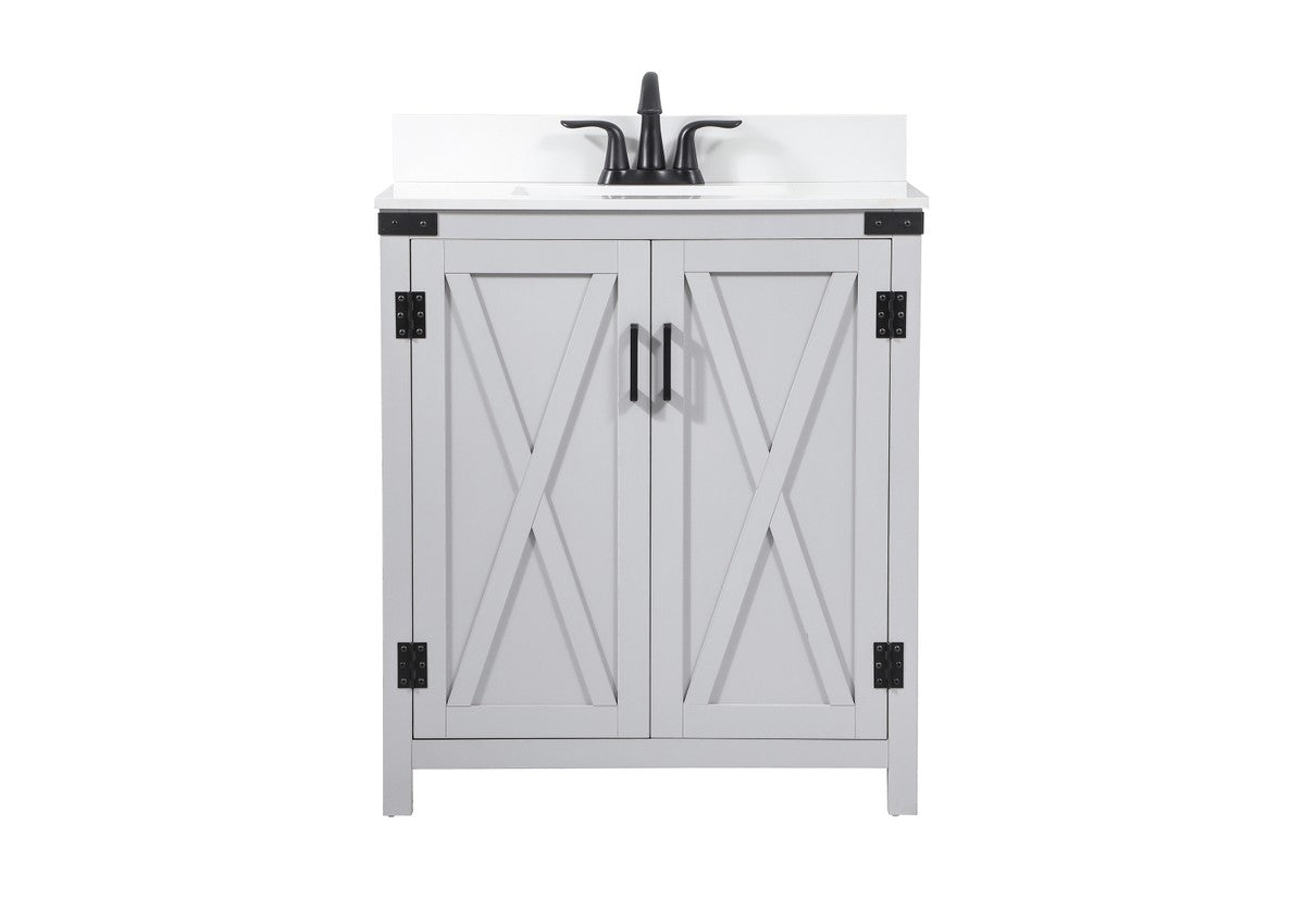 Elegant Lighting - VF90230GR-BS - Single Bathroom Vanity - Grant - Grey