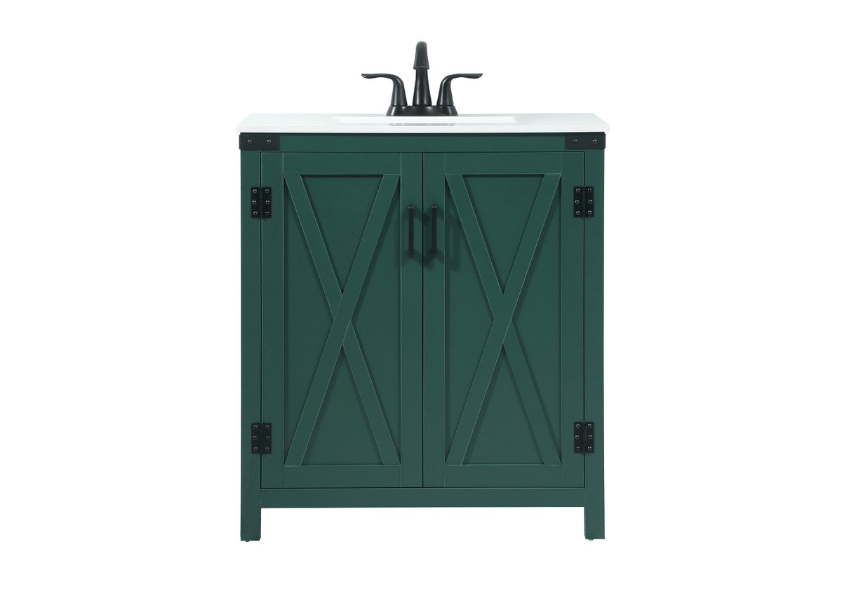 Elegant Lighting - VF90230MGN - Single Bathroom Vanity - Grant - Green