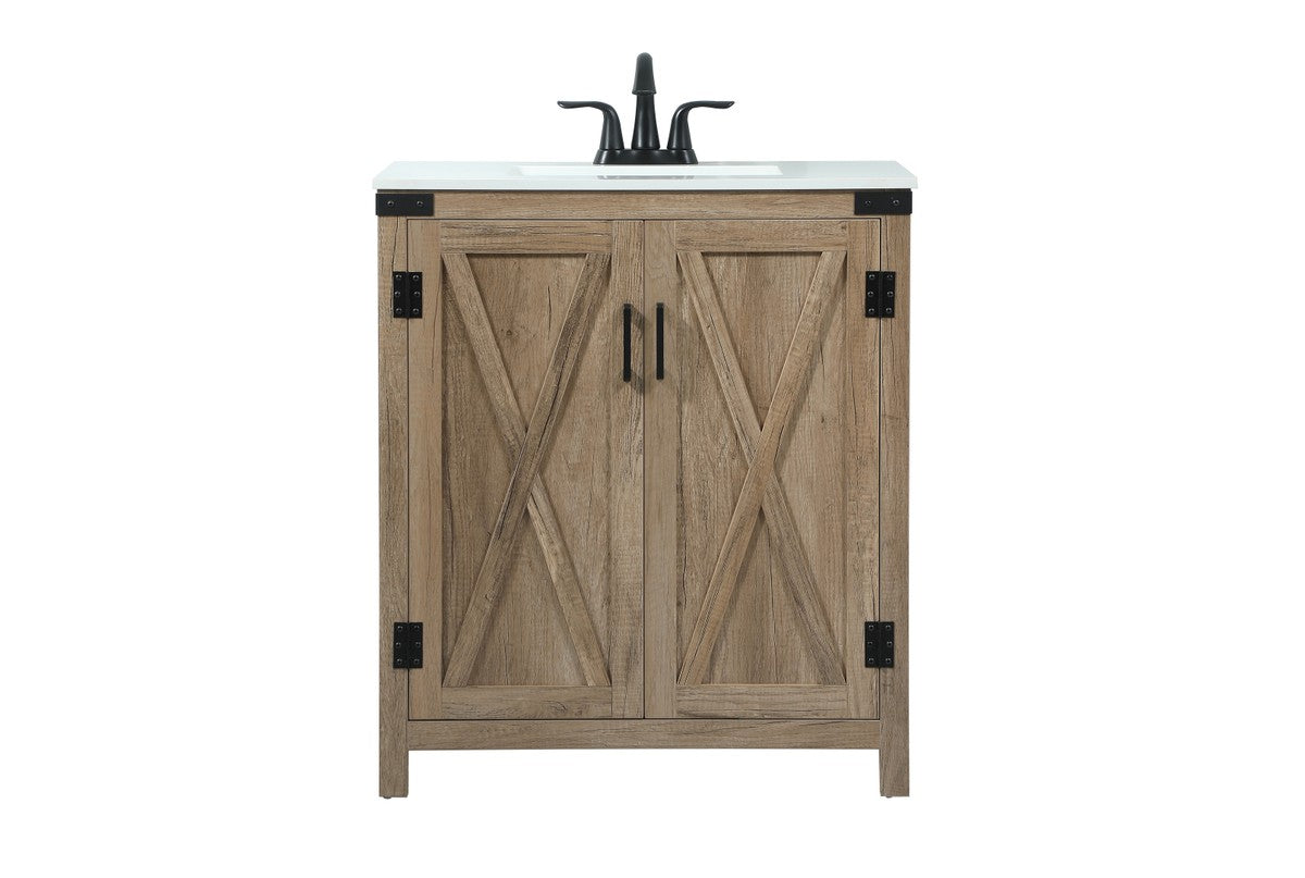 Elegant Lighting - VF90230NT - Single Bathroom Vanity - Grant - Natural Oak