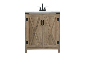 Elegant Lighting - VF90230NT - Single Bathroom Vanity - Grant - Natural Oak