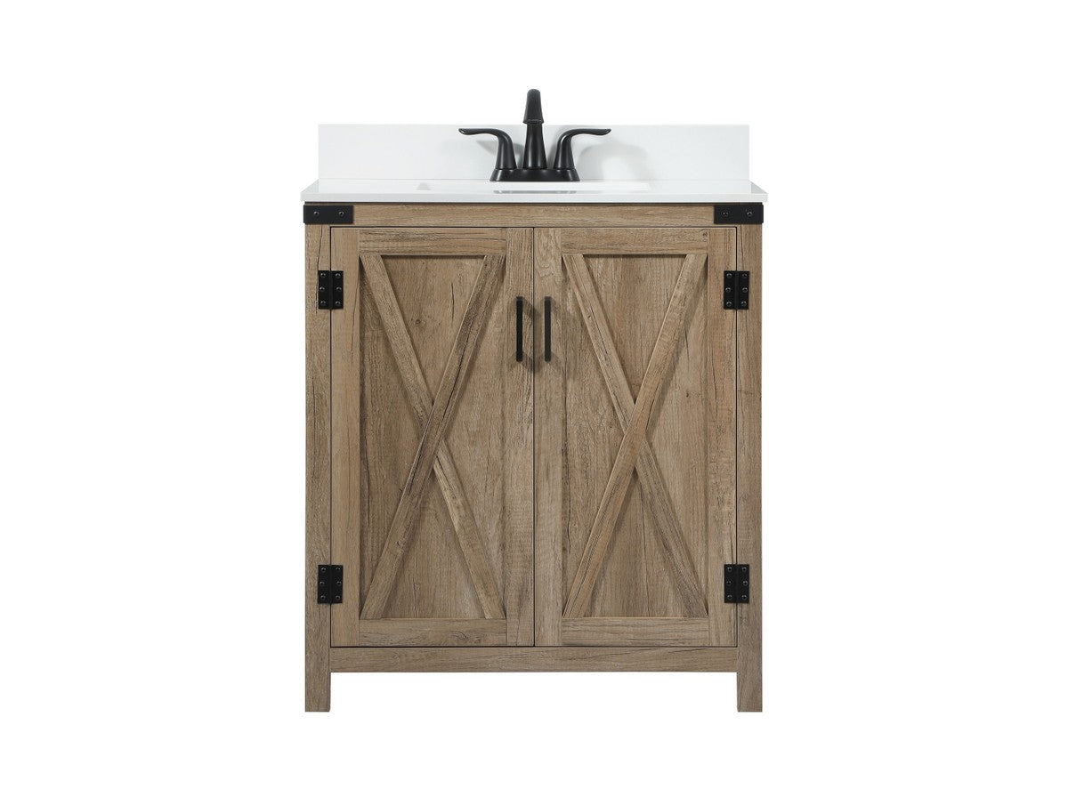 Elegant Lighting - VF90230NT-BS - Single Bathroom Vanity - Grant - Natural Oak