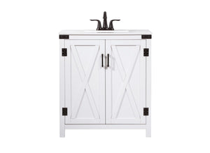 Elegant Lighting - VF90230WH - Single Bathroom Vanity - Grant - White