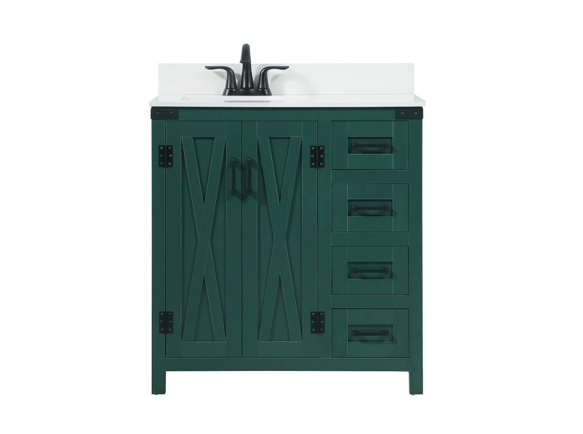 Elegant Lighting - VF90232MGN-BS - Single Bathroom Vanity - Grant - Green