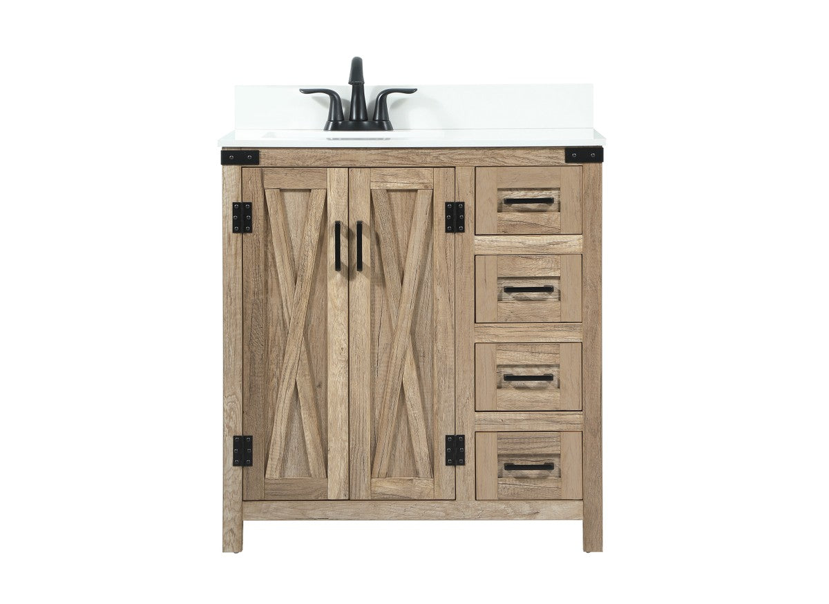 Elegant Lighting - VF90232NT-BS - Single Bathroom Vanity - Grant - Natural Oak