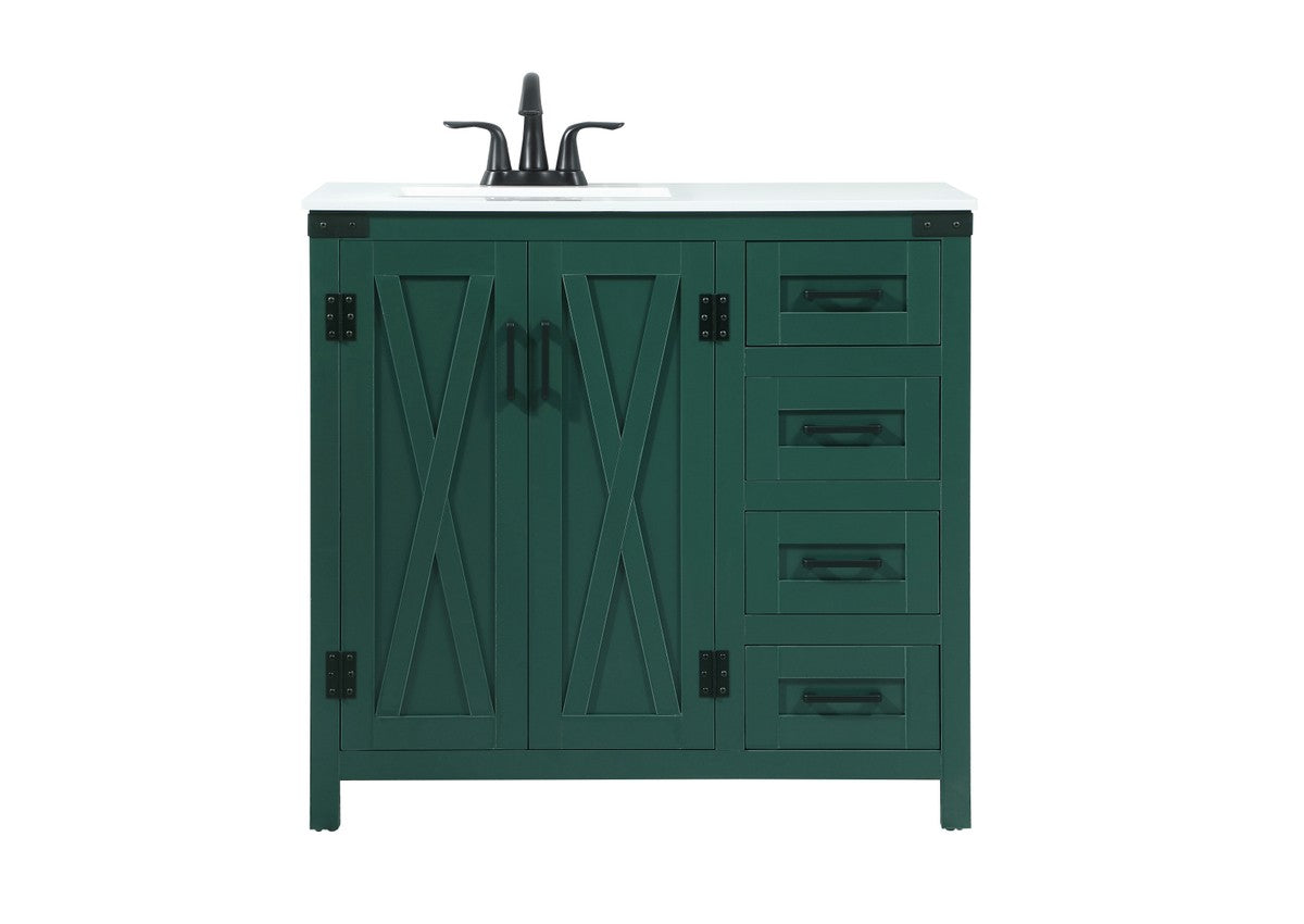 Elegant Lighting - VF90236MGN - Single Bathroom Vanity - Grant - Green