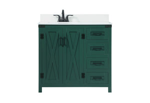 Elegant Lighting - VF90236MGN-BS - Single Bathroom Vanity - Grant - Green