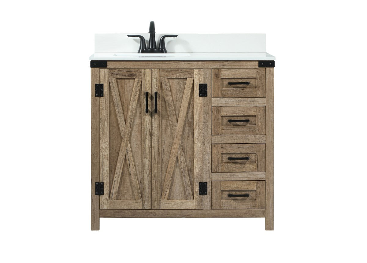 Elegant Lighting - VF90236NT-BS - Single Bathroom Vanity - Grant - Natural Oak