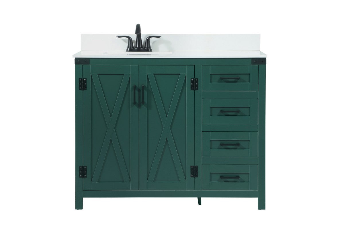 Elegant Lighting - VF90242MGN-BS - Single Bathroom Vanity - Grant - Green