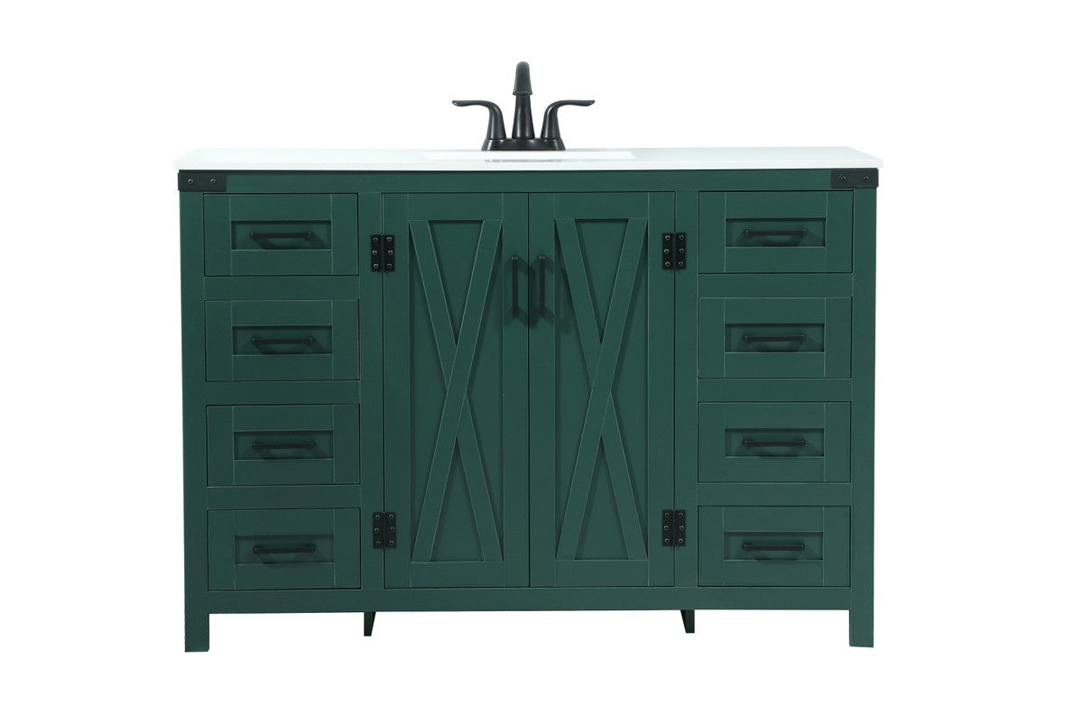 Elegant Lighting - VF90248MGN - Single Bathroom Vanity - Grant - Green