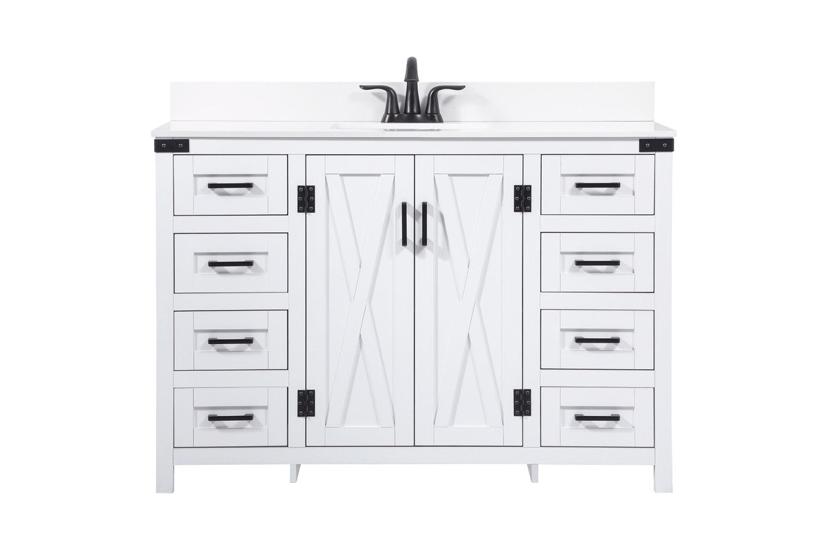 Elegant Lighting - VF90248WH-BS - Single Bathroom Vanity - Grant - White