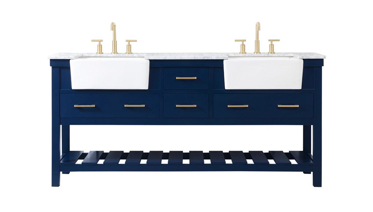 Elegant Lighting - VF60172DBL - Double Bathroom Vanity - Clement - Blue