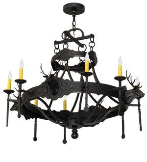 Meyda Tiffany - 234729 - Eight Light Chandelier - Stag - Timeless Bronze