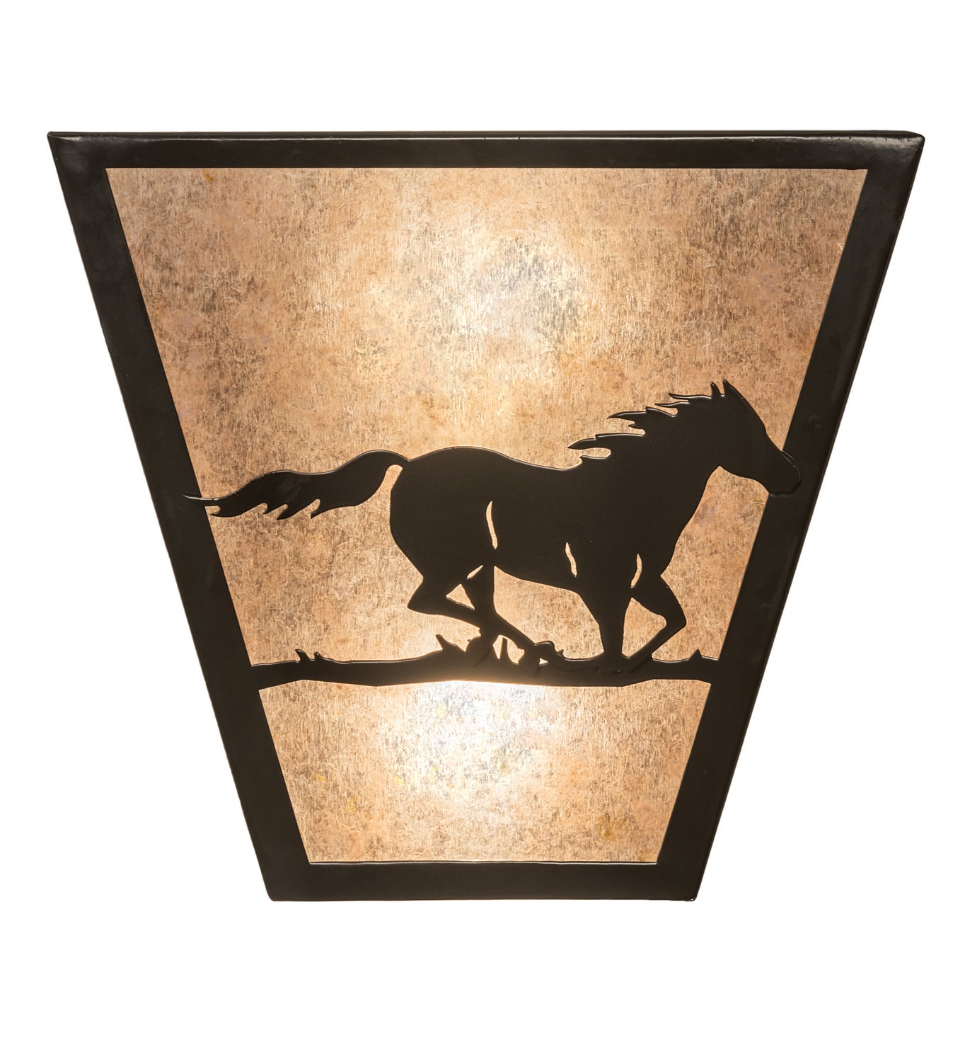 Meyda Tiffany - 235509 - Two Light Wall Sconce - Running Horses - Timeless Bronze