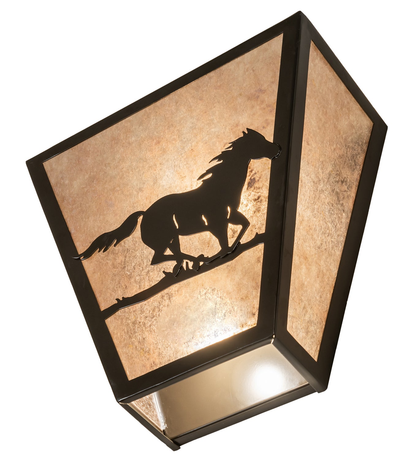 Meyda Tiffany - 235509 - Two Light Wall Sconce - Running Horses - Timeless Bronze