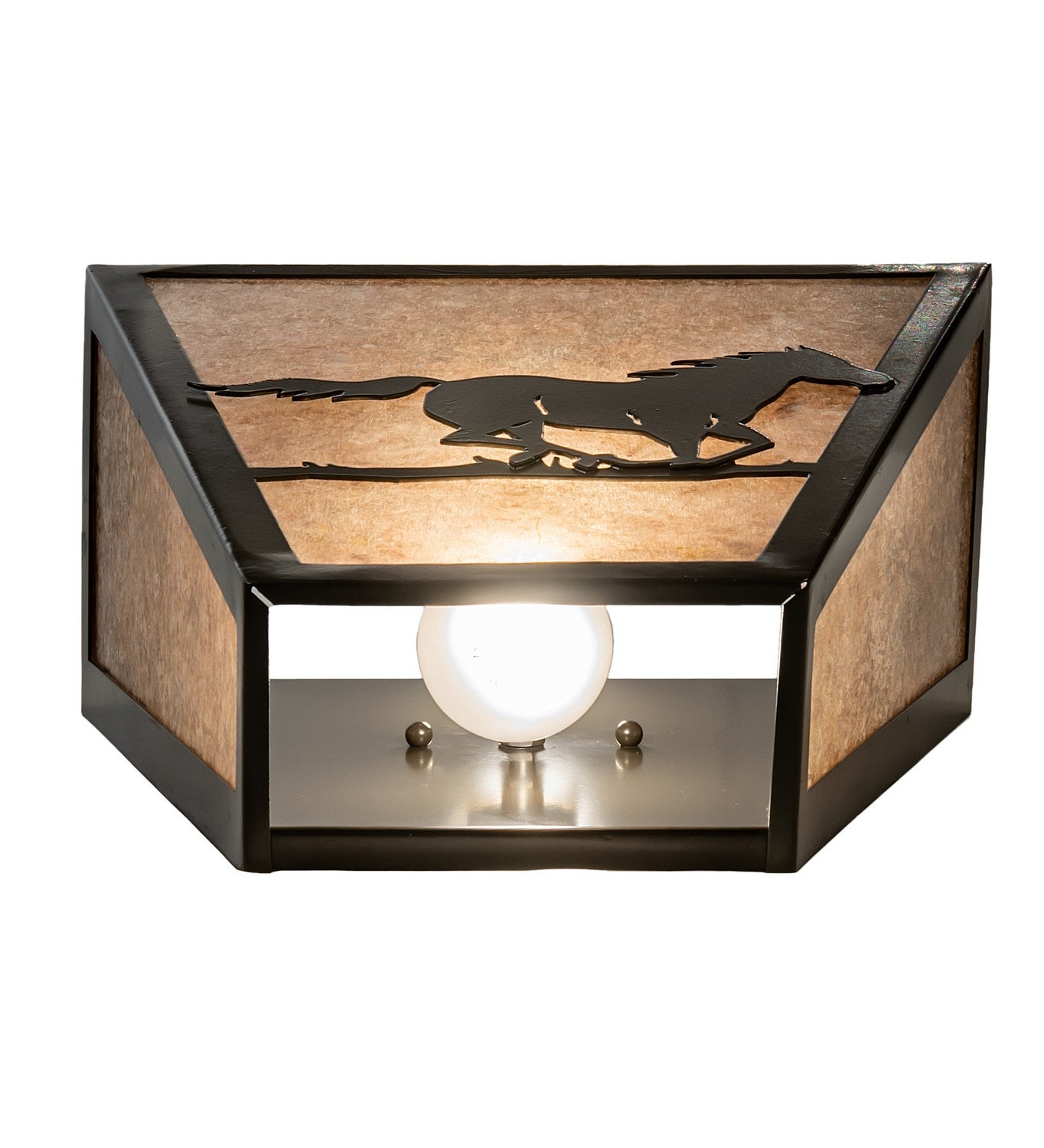 Meyda Tiffany - 235509 - Two Light Wall Sconce - Running Horses - Timeless Bronze