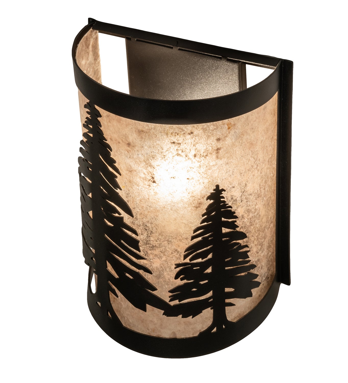 Meyda Tiffany - 235698 - One Light Wall Sconce - Tall Pines - Textured Black