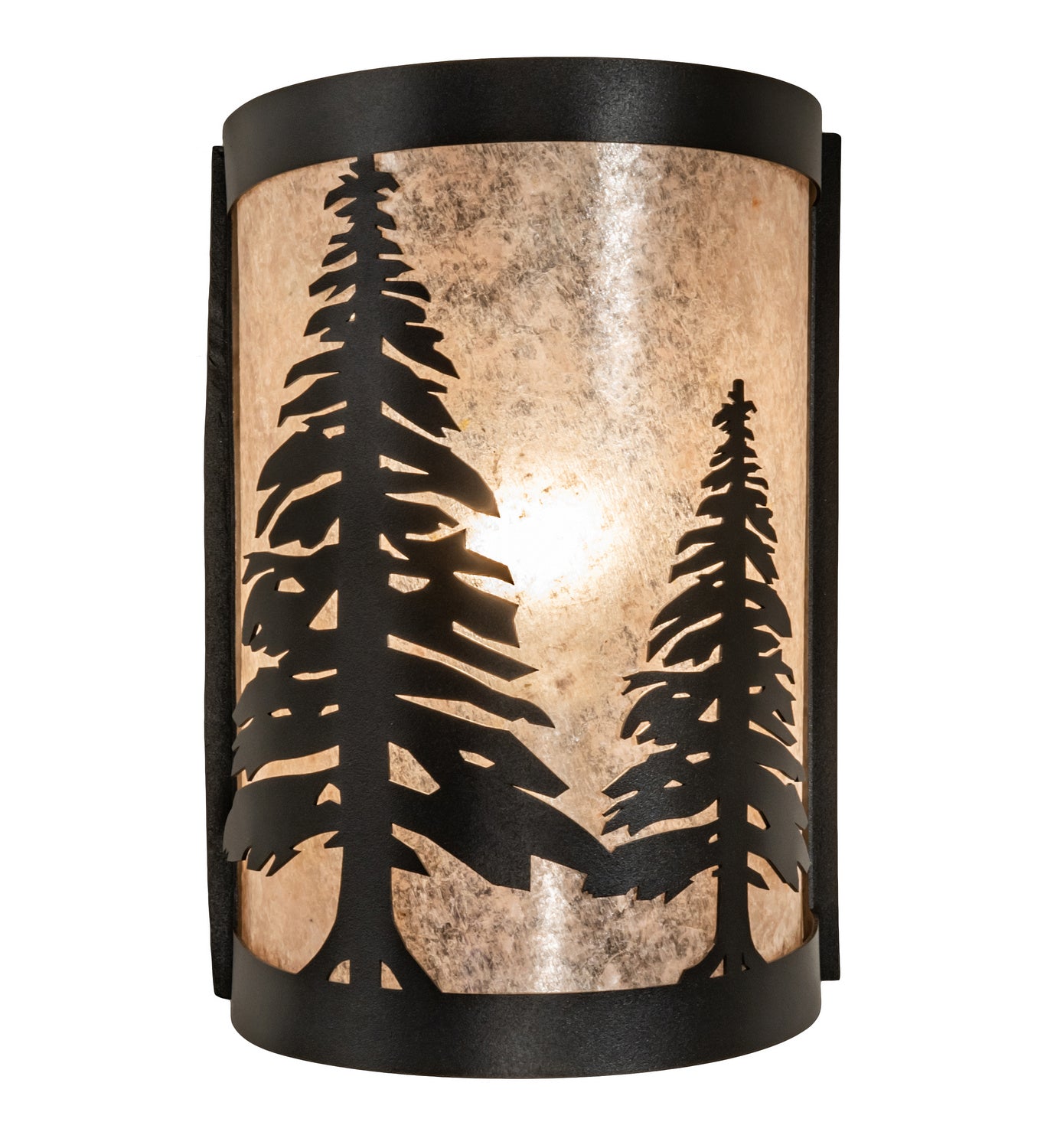 Meyda Tiffany - 235698 - One Light Wall Sconce - Tall Pines - Textured Black