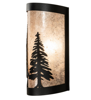 Meyda Tiffany - 235698 - One Light Wall Sconce - Tall Pines - Textured Black