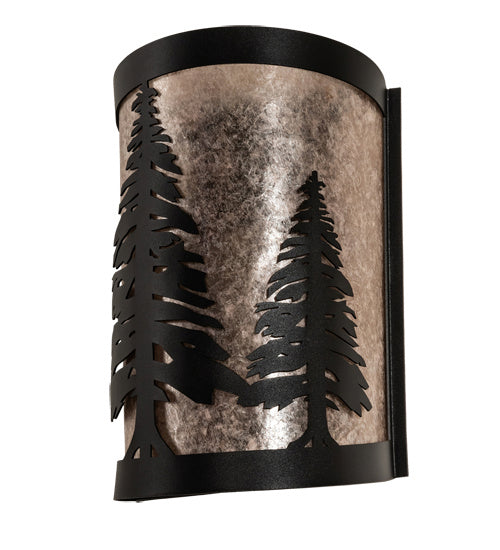 Meyda Tiffany - 235698 - One Light Wall Sconce - Tall Pines - Textured Black