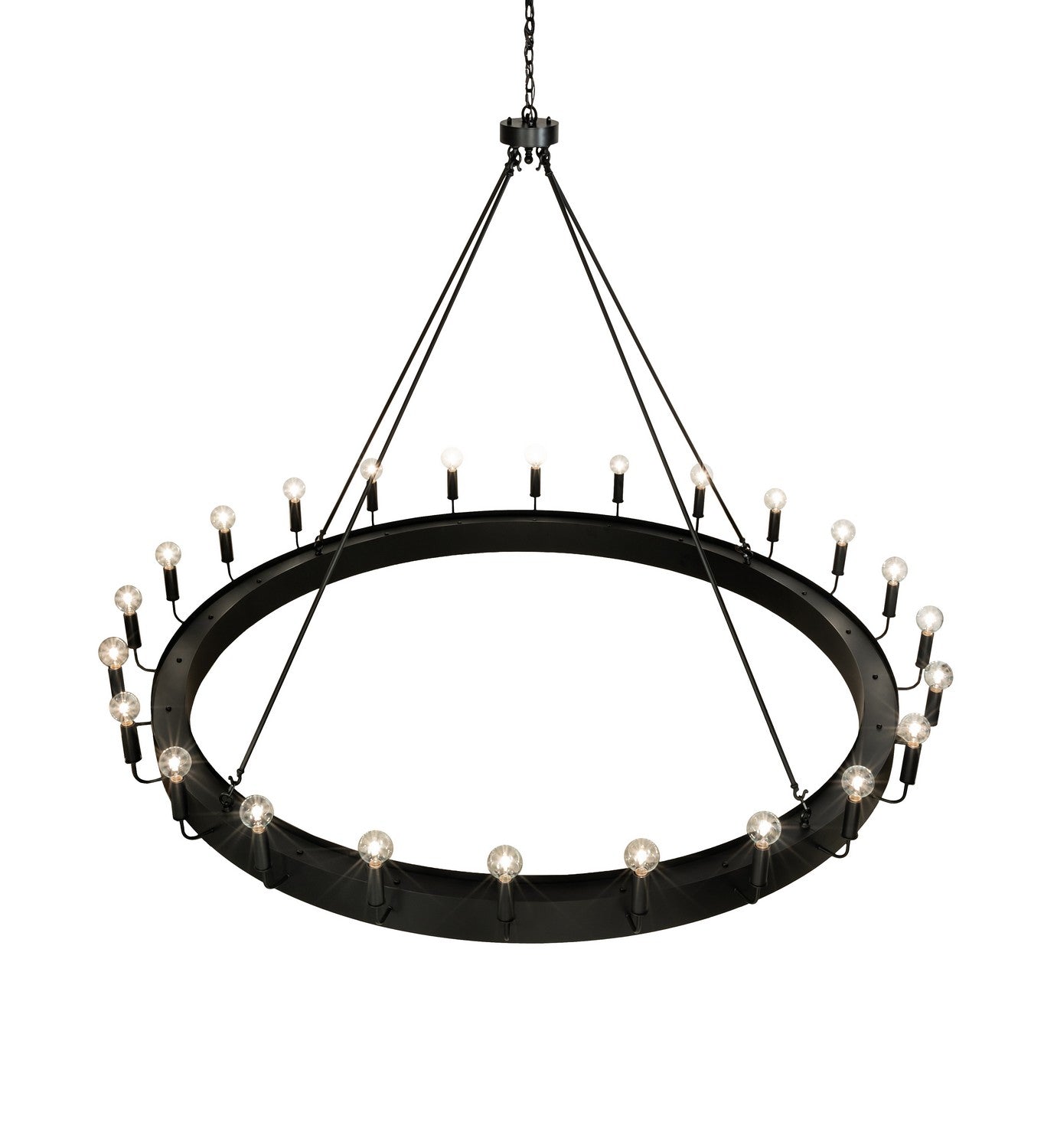 Meyda Tiffany - 236053 - 24 Light Chandelier - Tulin - Flat Black