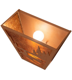 Meyda Tiffany - 236835 - Two Light Wall Sconce - Canoe At Lake - Earth