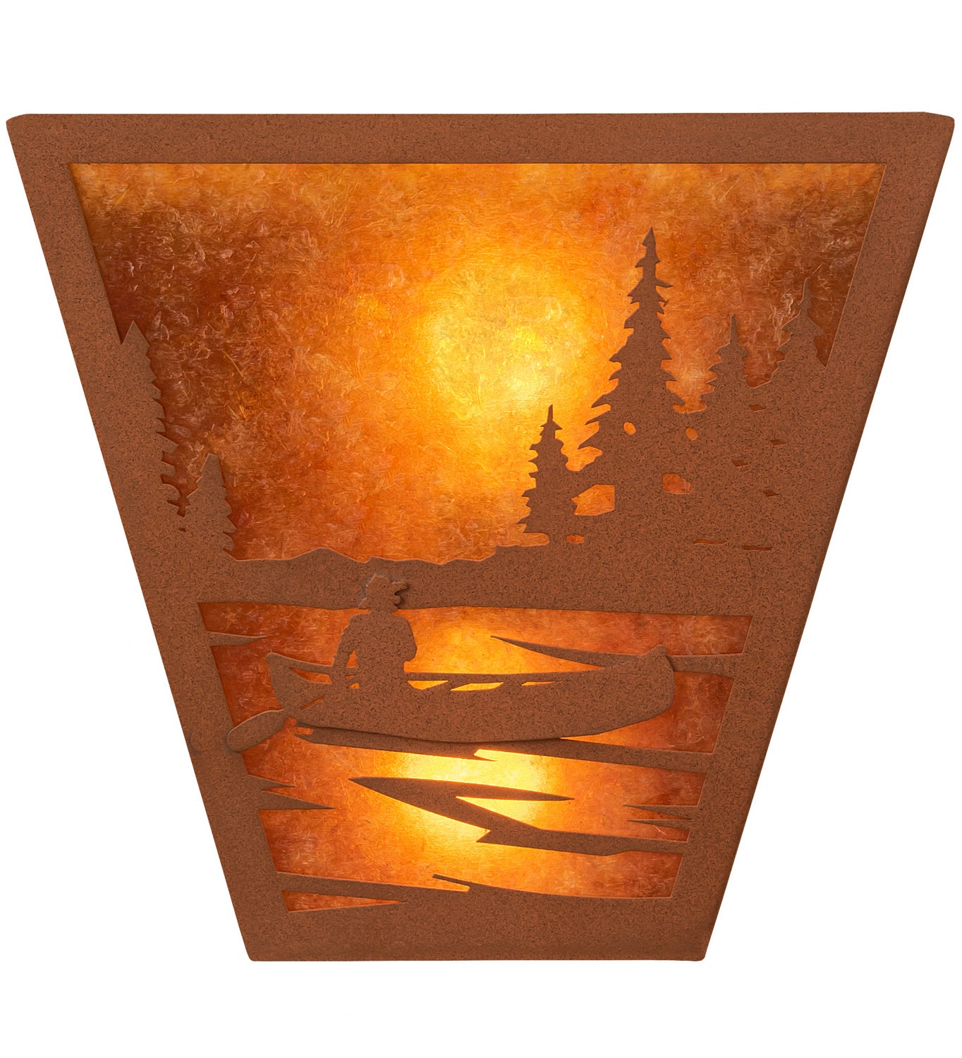 Meyda Tiffany - 236835 - Two Light Wall Sconce - Canoe At Lake - Earth