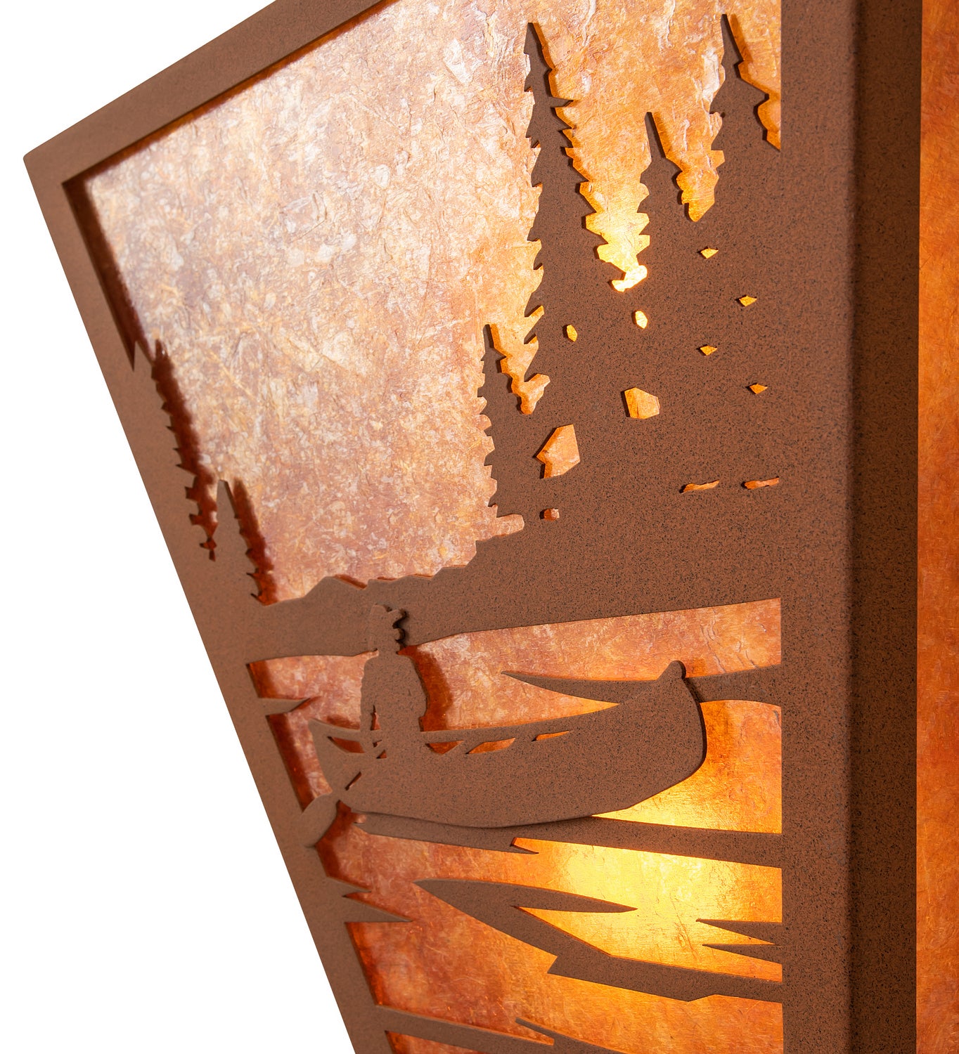 Meyda Tiffany - 236835 - Two Light Wall Sconce - Canoe At Lake - Earth