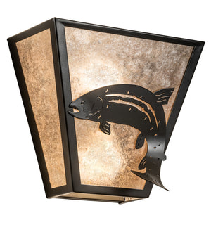 Meyda Tiffany - 237164 - Two Light Wall Sconce - Leaping Trout - Timeless Bronze