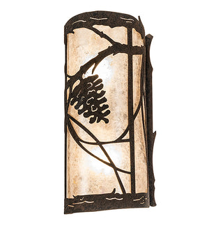 Meyda Tiffany - 237165 - Two Light Wall Sconce - Whispering Pines - Distressed Chestnut