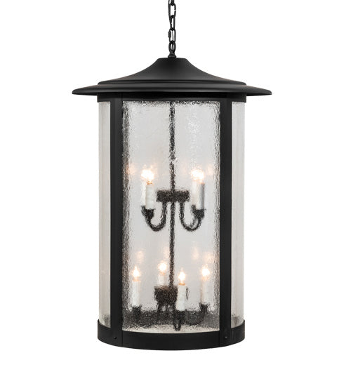 Meyda Tiffany - 237415 - Eight Light Pendant - Fulton - Textured Black