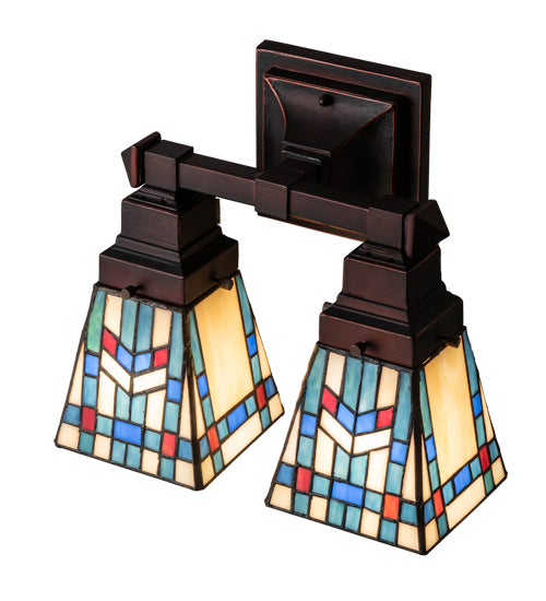 Meyda Tiffany - 238498 - Two Light Wall Sconce - Prairie Wheat - Mahogany Bronze