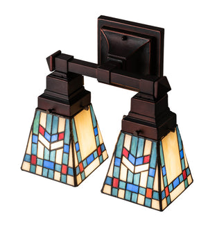 Meyda Tiffany - 238498 - Two Light Wall Sconce - Prairie Wheat - Mahogany Bronze