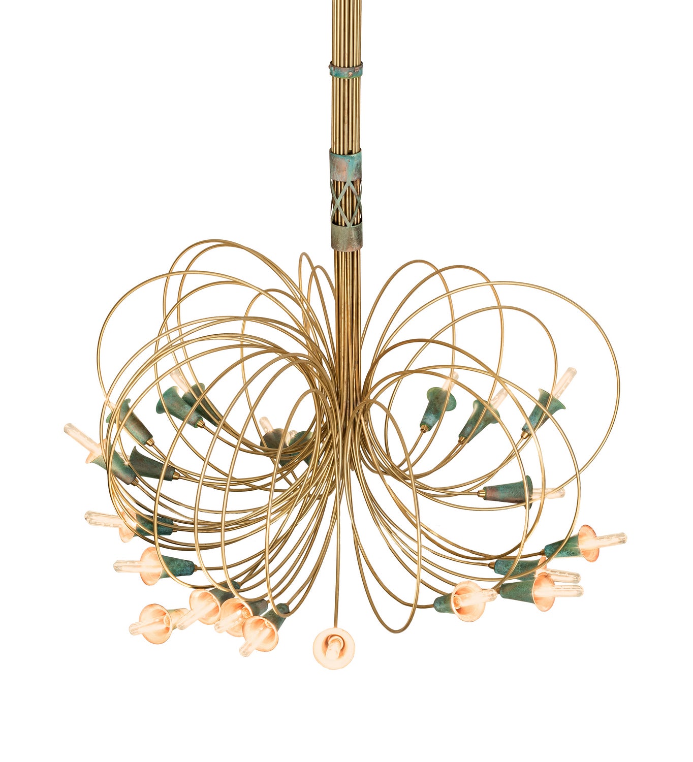 Meyda Tiffany - 238636 - LED Chandelier - Coyle Logan - Brushed Brass/Goldtastic