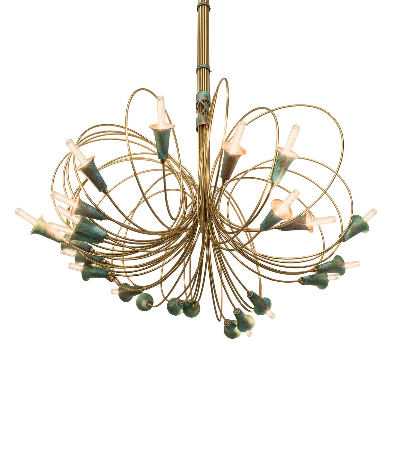 Meyda Tiffany - 238636 - LED Chandelier - Coyle Logan - Brushed Brass/Goldtastic