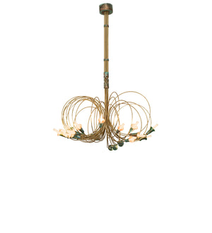 Meyda Tiffany - 238636 - LED Chandelier - Coyle Logan - Brushed Brass/Goldtastic