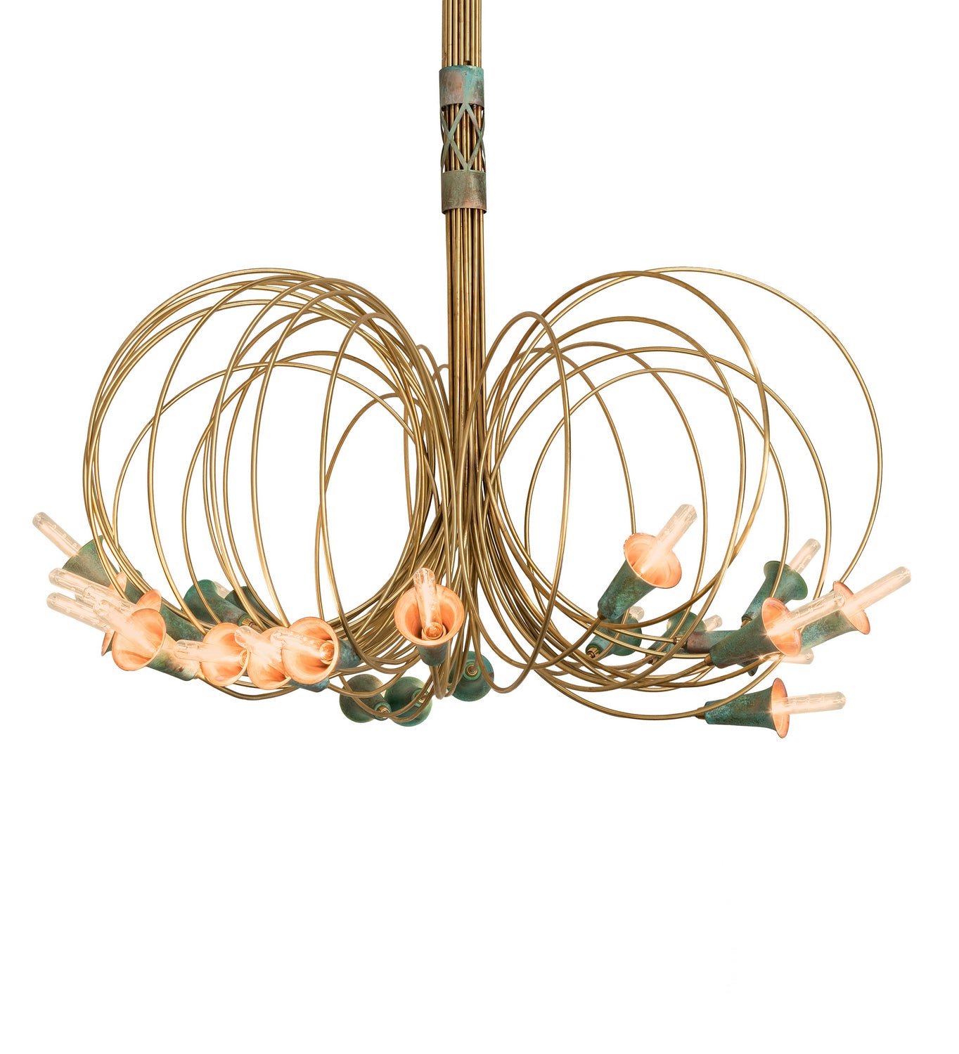 Meyda Tiffany - 238636 - LED Chandelier - Coyle Logan - Brushed Brass/Goldtastic