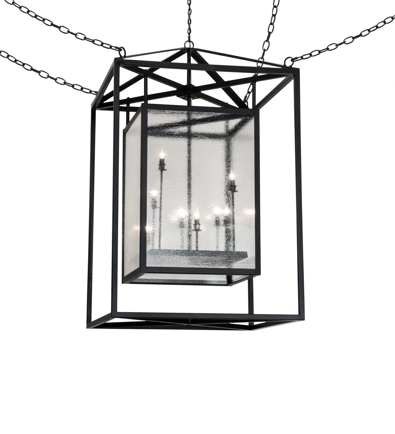 Meyda Tiffany - 239864 - Eight Light Pendant - Kitzi Box - Flat Black