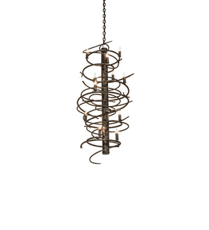 Meyda Tiffany - 240052 - 12 Light Chandelier - Cyclone - Gunmetal