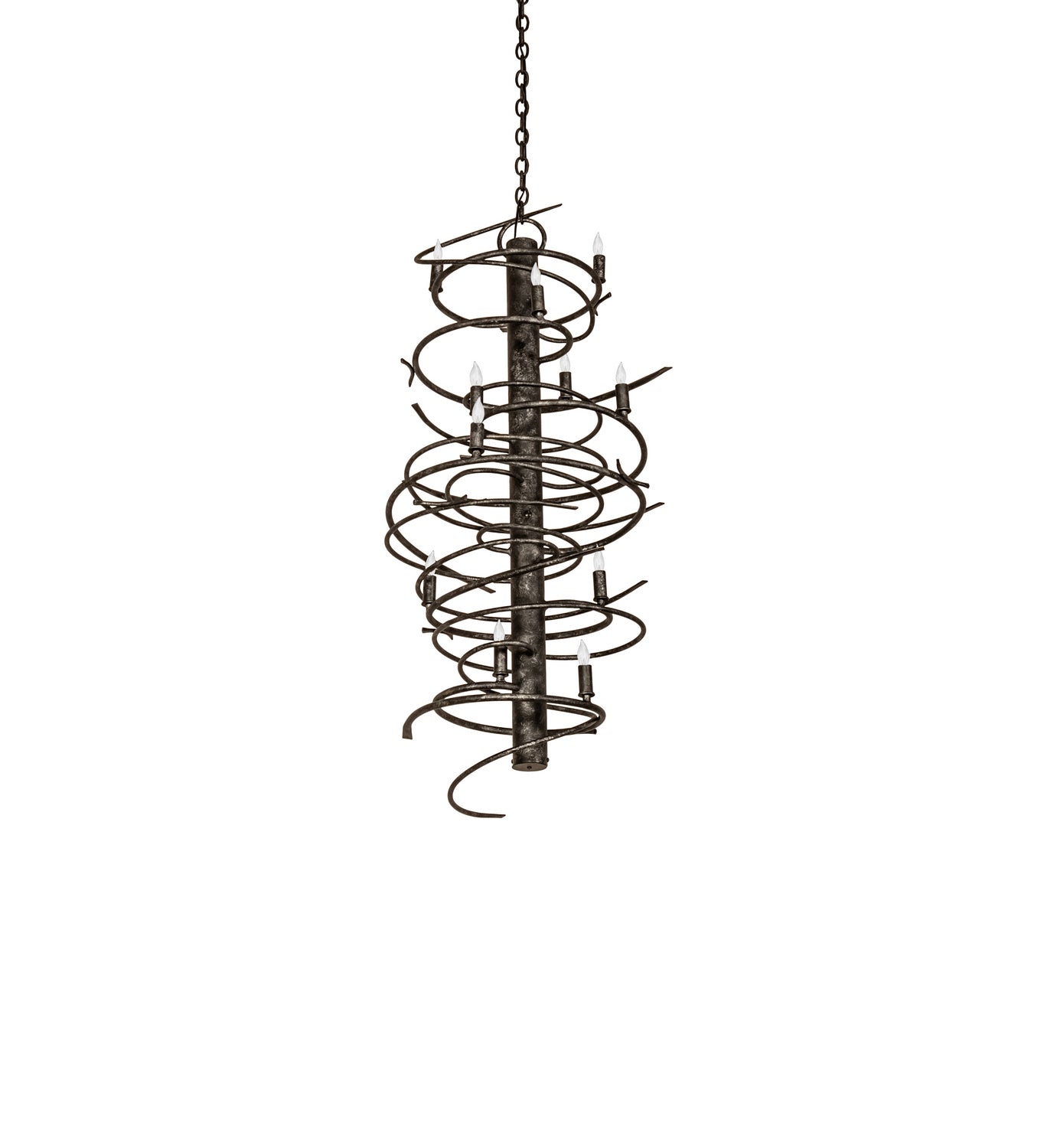 Meyda Tiffany - 240052 - 12 Light Chandelier - Cyclone - Gunmetal