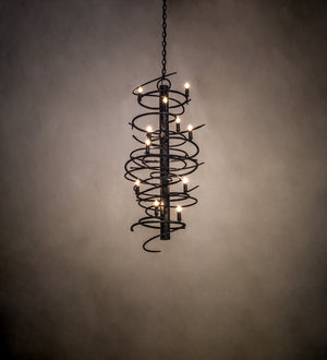 Meyda Tiffany - 240052 - 12 Light Chandelier - Cyclone - Gunmetal