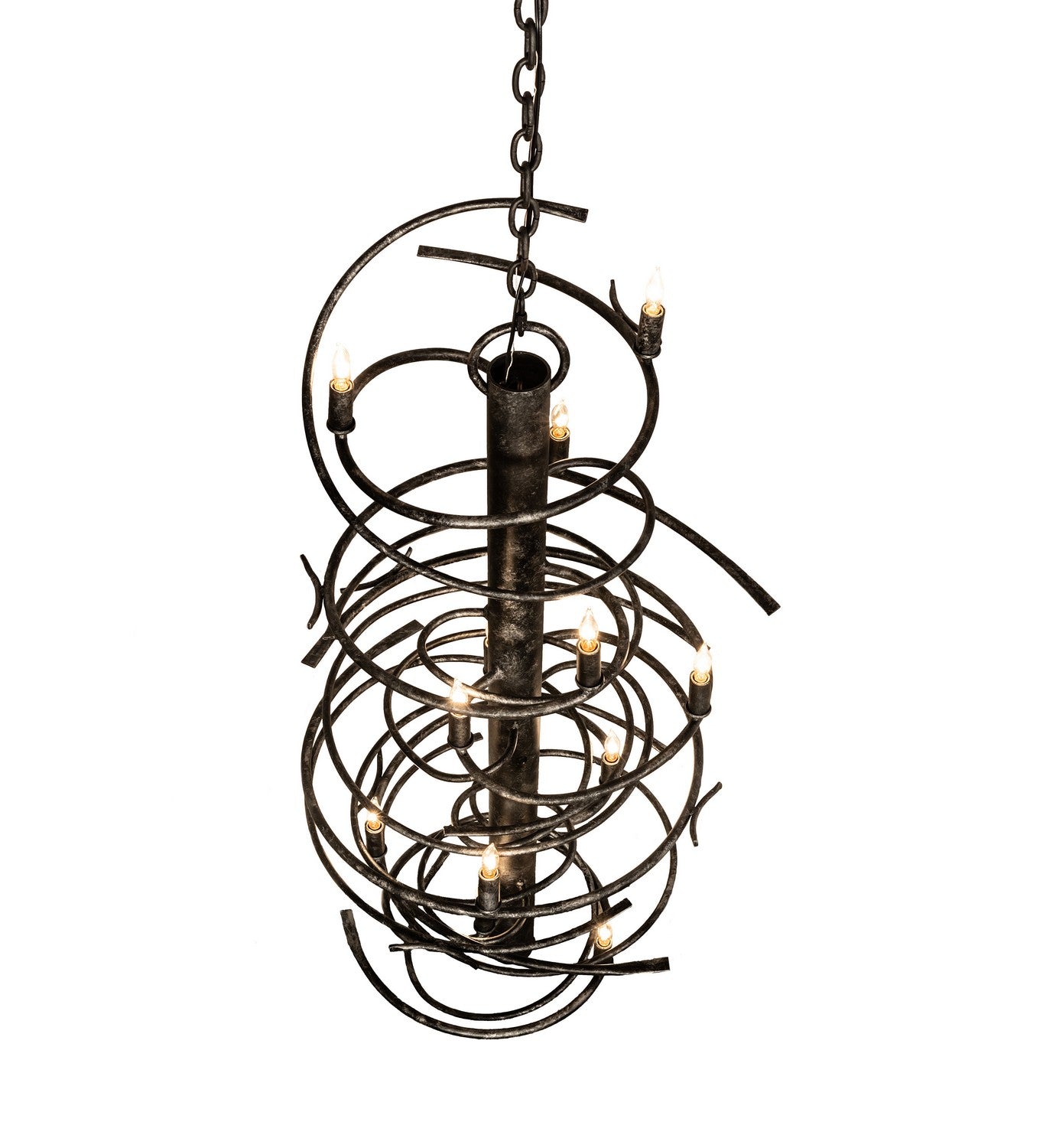 Meyda Tiffany - 240052 - 12 Light Chandelier - Cyclone - Gunmetal