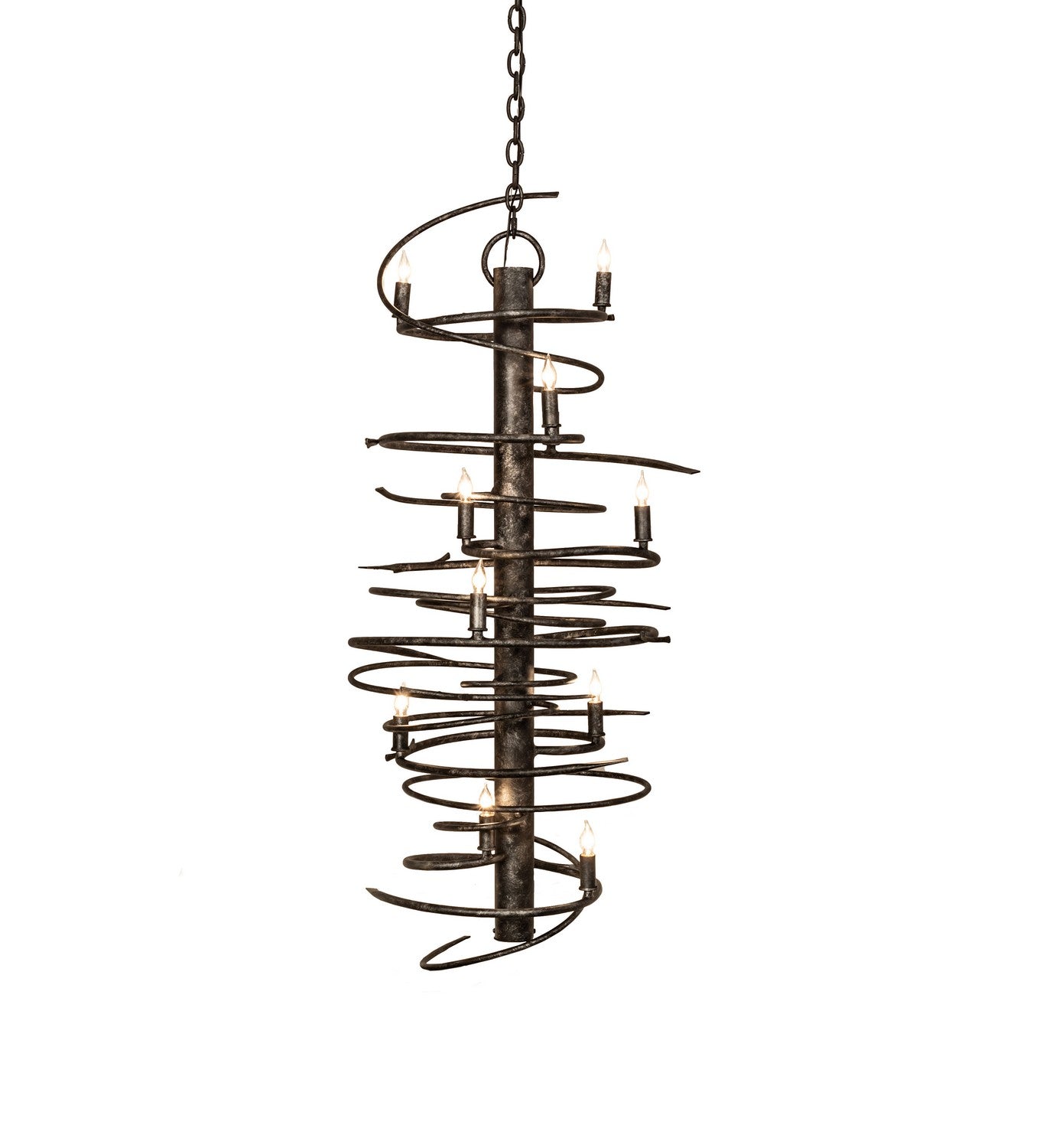 Meyda Tiffany - 240052 - 12 Light Chandelier - Cyclone - Gunmetal