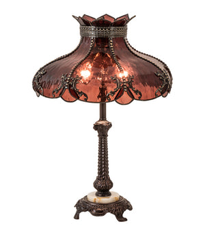 Meyda Tiffany - 240466 - Two Light Table Lamp - Elizabeth - Craftsman Brown