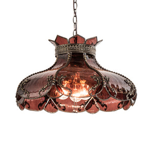 Meyda Tiffany - 240481 - Two Light Pendant - Elizabeth - Craftsman Brown