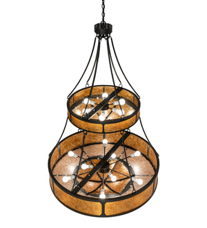 Meyda Tiffany - 240509 - 15 Light Pendant - Kleba - Wrought Iron