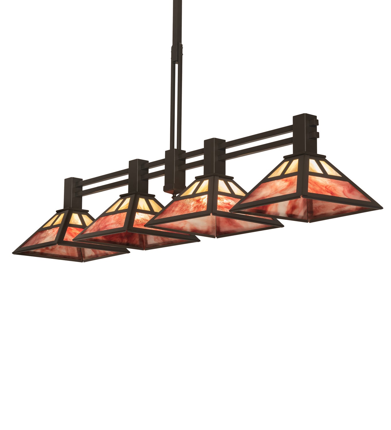 Meyda Tiffany - 240914 - Four Light Island Pendant - Soffe - Timeless Bronze