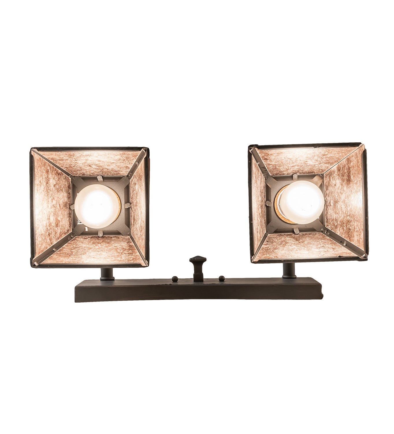 Meyda Tiffany - 241072 - Two Light Vanity - T" Mission" - Costello Black Hand Rubbed Iron