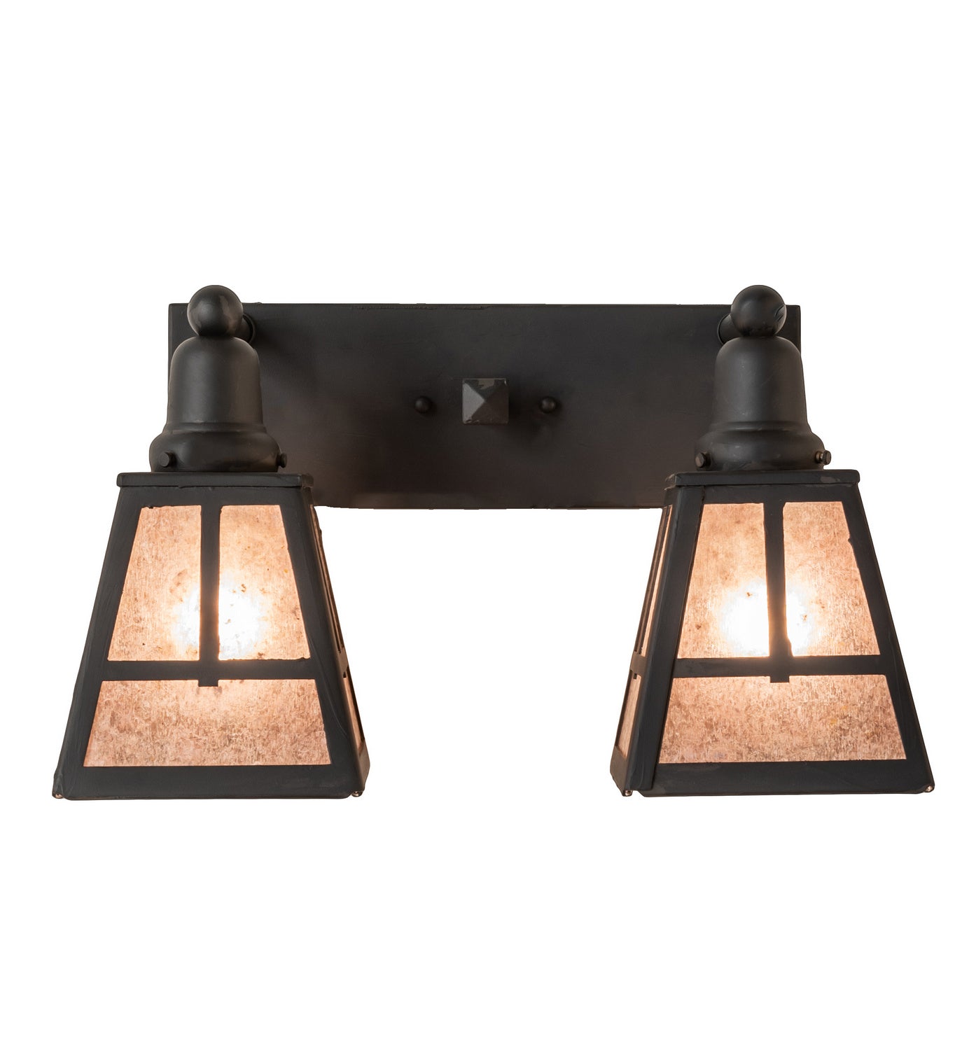 Meyda Tiffany - 241072 - Two Light Vanity - T" Mission" - Costello Black Hand Rubbed Iron