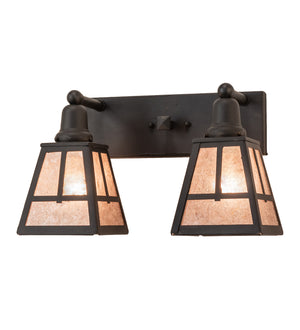 Meyda Tiffany - 241072 - Two Light Vanity - T" Mission" - Costello Black Hand Rubbed Iron