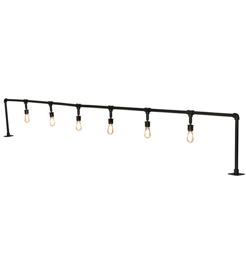 Meyda Tiffany - 239546 - Six Light Bar Top Lamp - Pipedream - Solar Black